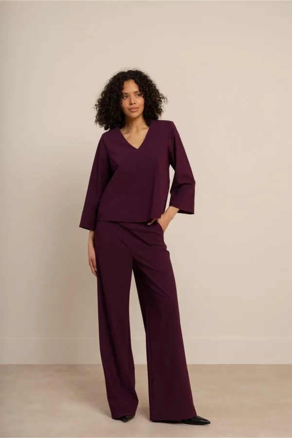 Lexie bonded trousers - Blackberry