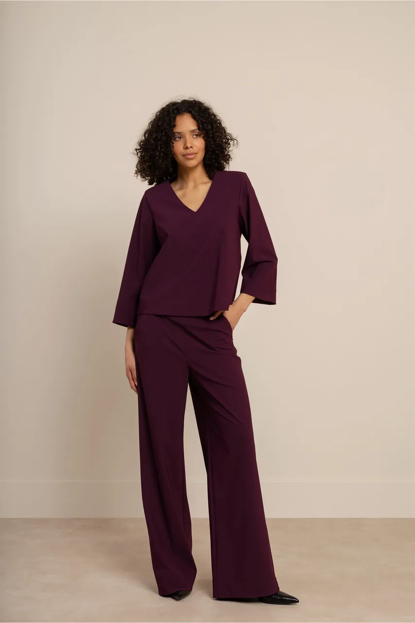 Lexie bonded trousers - Blackberry