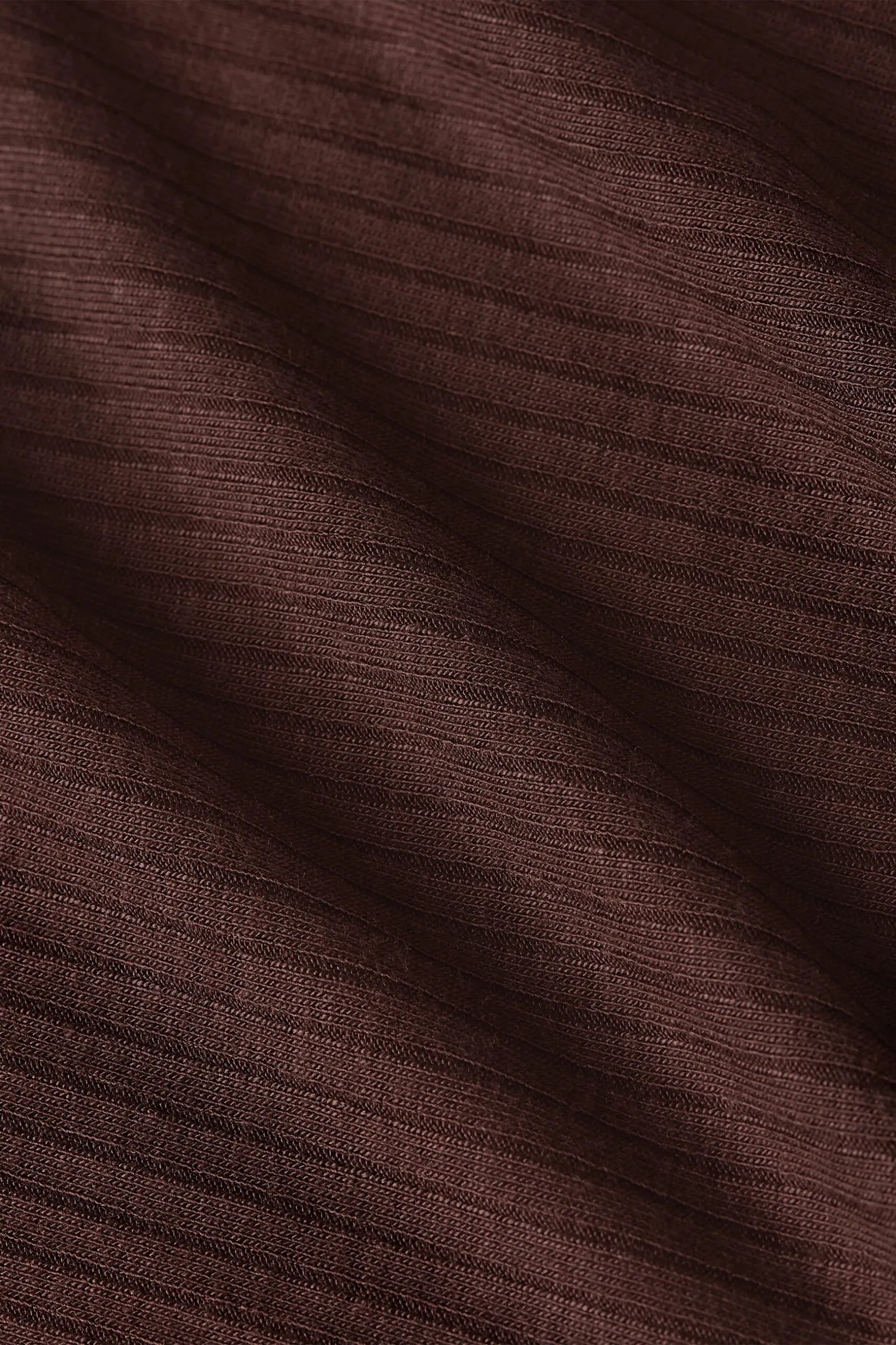 Rollneck Top Uni Rib - Chocolate - Afbeelding 3