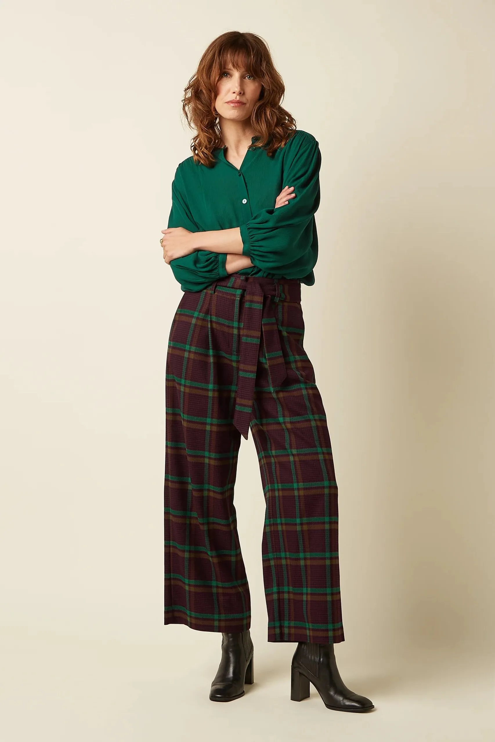 Ava Pants Vera Check - Porto Red - Afbeelding 2