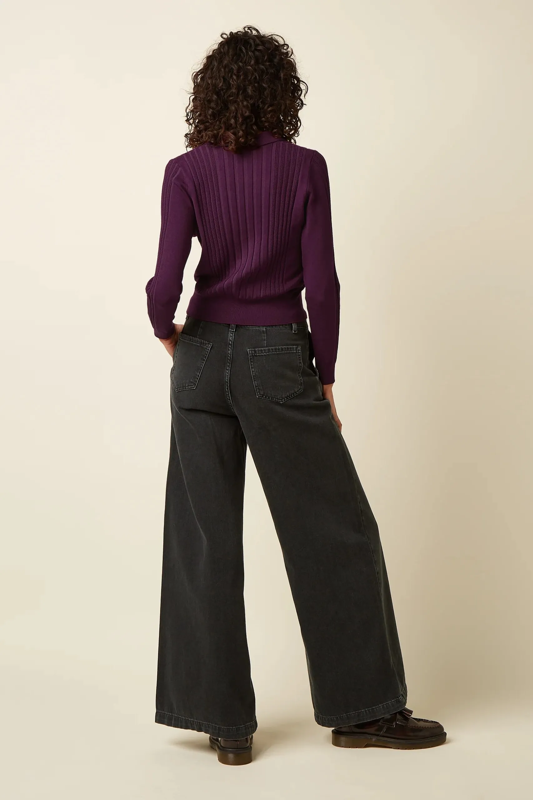 Sofie Cardi Match Knit - ­Caspia Purple - Afbeelding 3