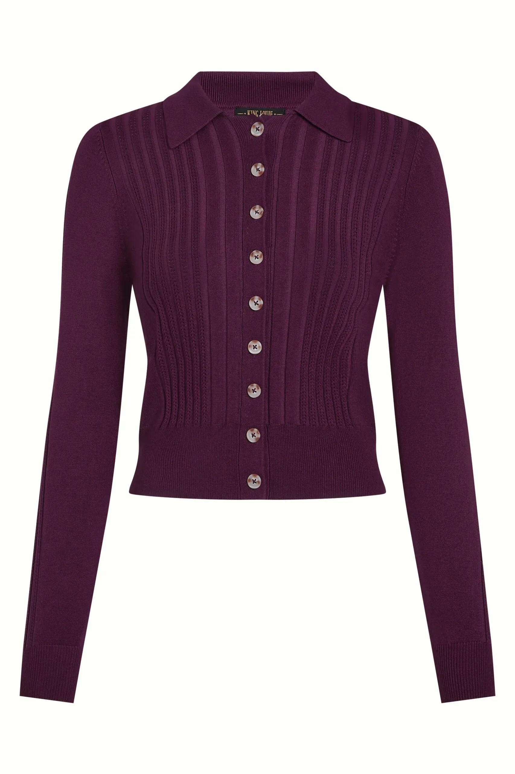 Sofie Cardi Match Knit - ­Caspia Purple - Afbeelding 5