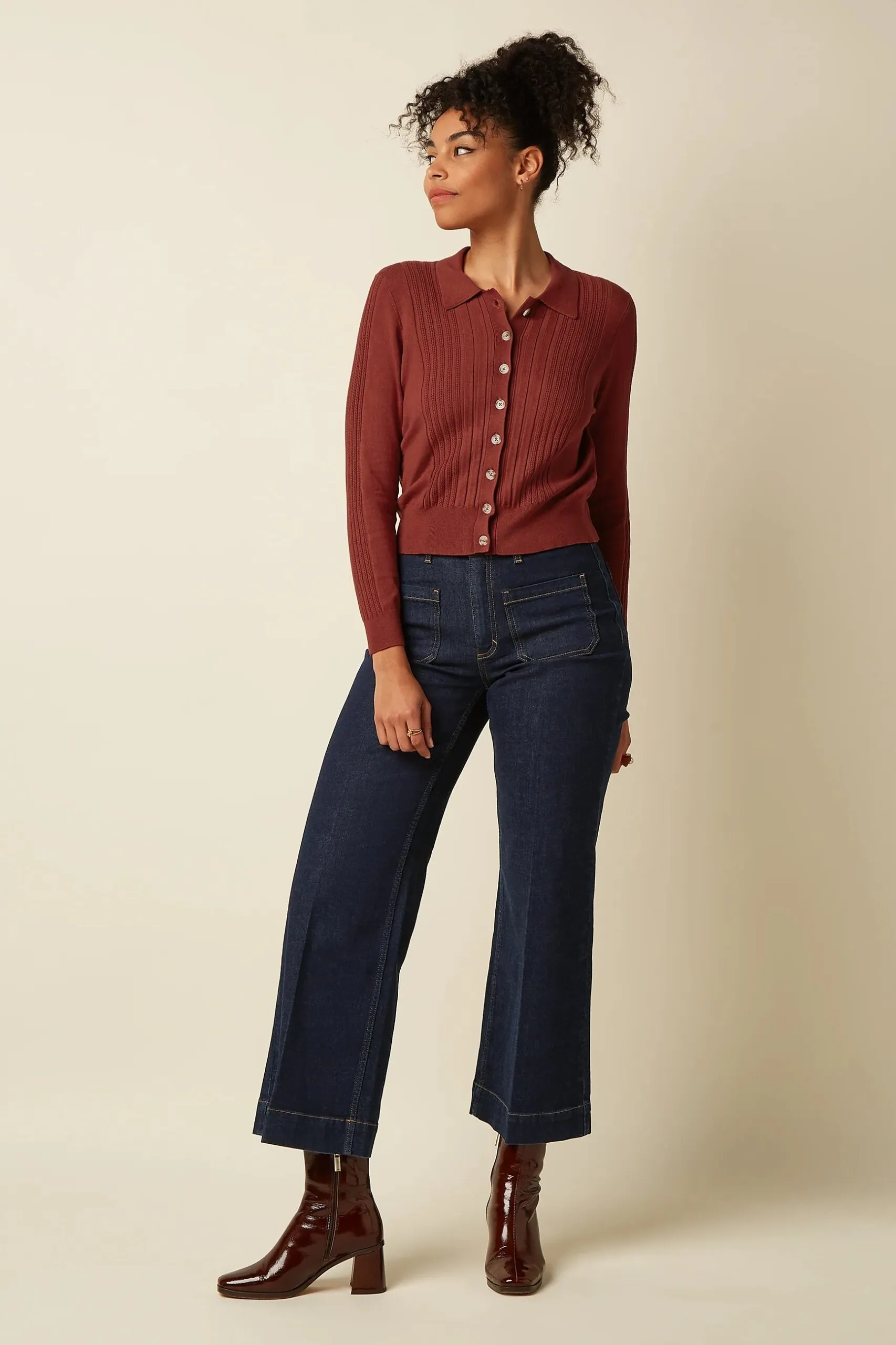 Sofie Cardi Match Knit - Spicy Brown - Afbeelding 2