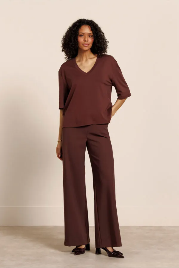 Lexie bonded trousers - Chestnut