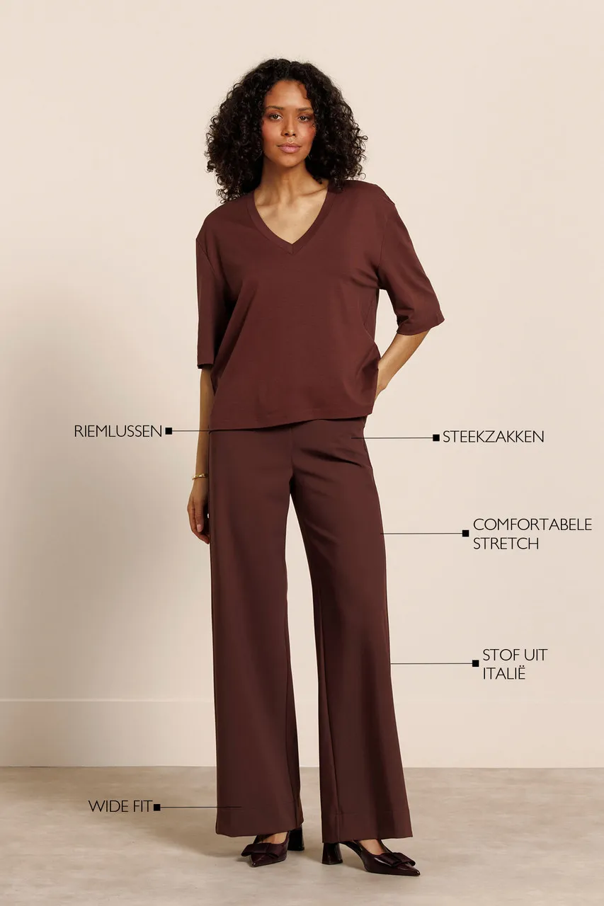 Lexie bonded trousers - Chestnut - Afbeelding 2