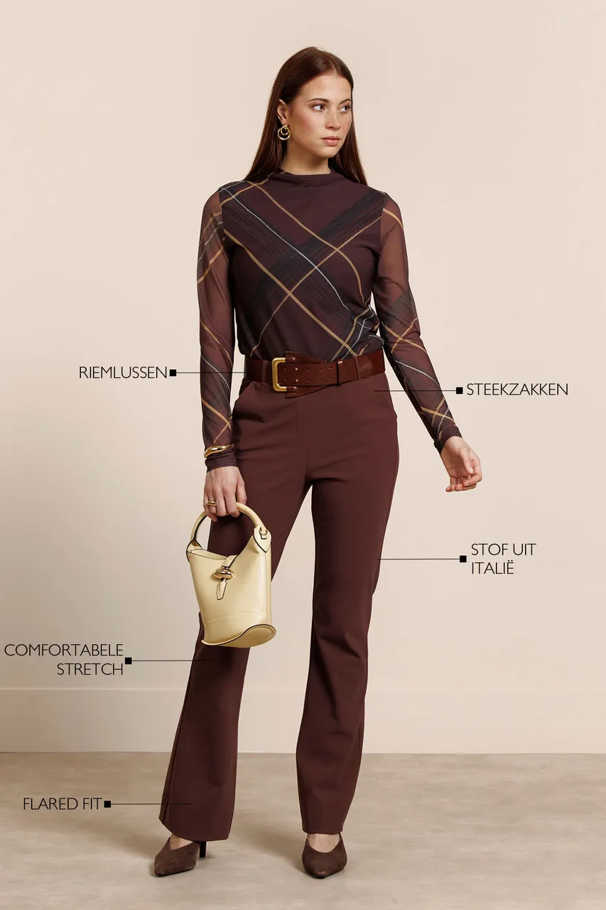 Flair bonded trousers - Chestnut - Afbeelding 3