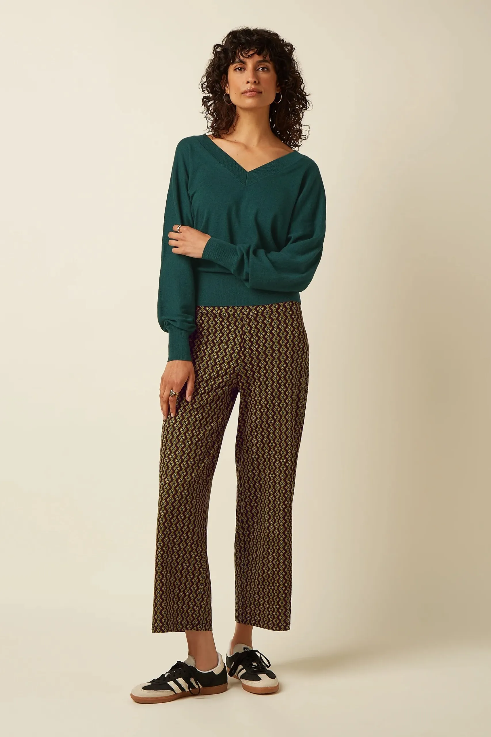 Mauve V Top Cocoon - pine green - Afbeelding 2