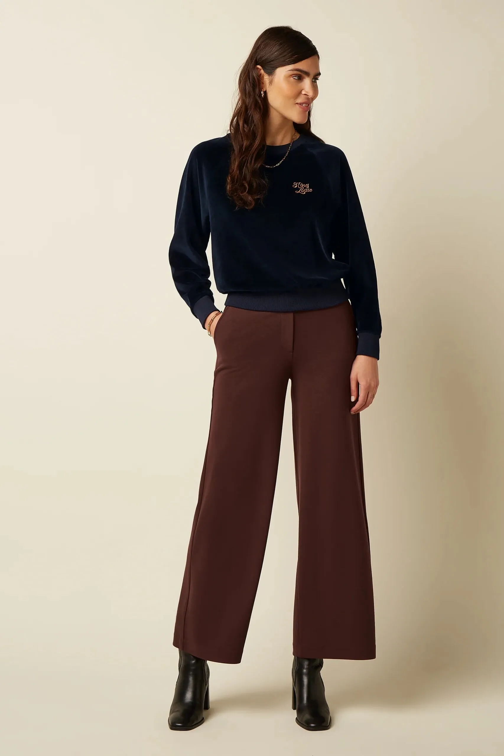 Febe Sweater Baton Velvet - Sapphire Blue - Afbeelding 2