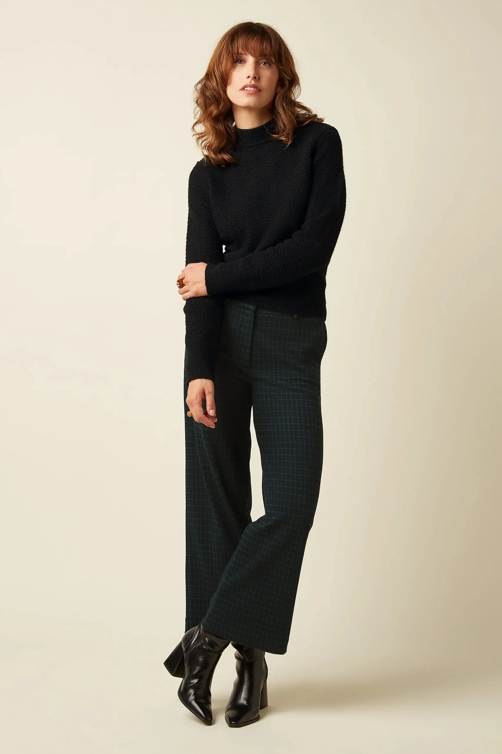 Federica Pants Reyna Check - Zwart - Afbeelding 2