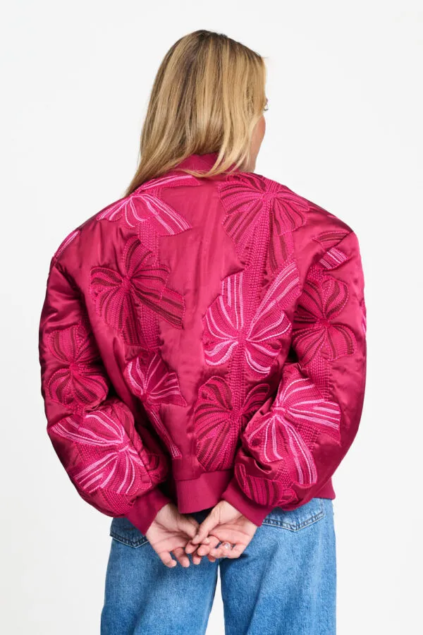JACKET - Ashley Embroidery Bows - Rood