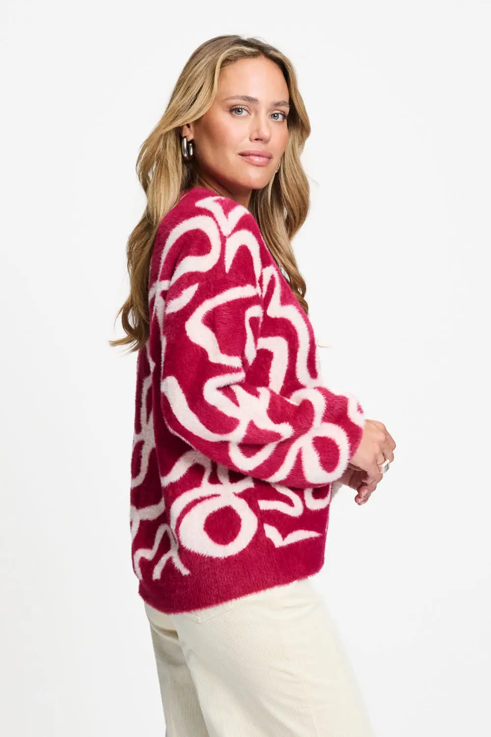 PULLOVER - Frida Bow Burgundy Red - Rood - Afbeelding 2