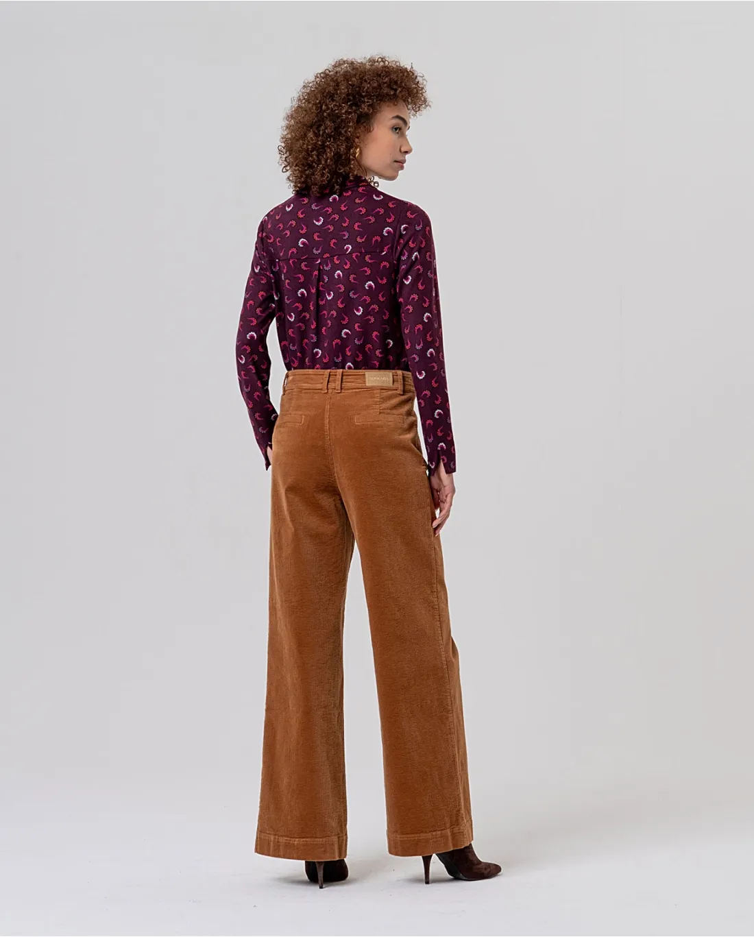 Wide Pants with Patch Pockets - toffee - Afbeelding 2