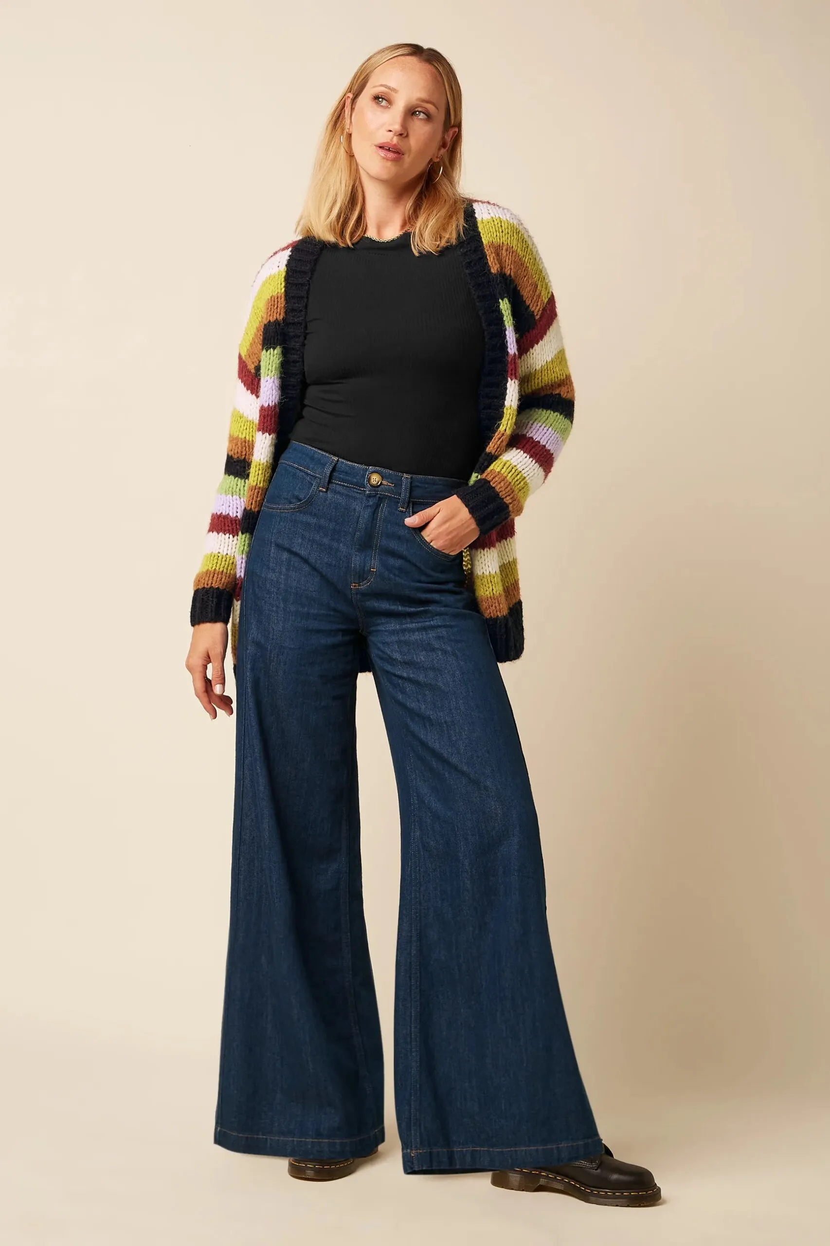 Cardi Oversize Campo Knit Stripe - Multi color - Afbeelding 2