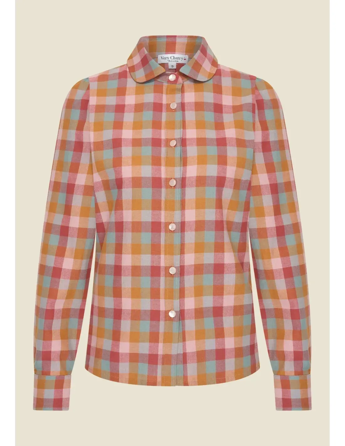 Classic Blouse Cashmere Vichy Autumn Pink - Multi color