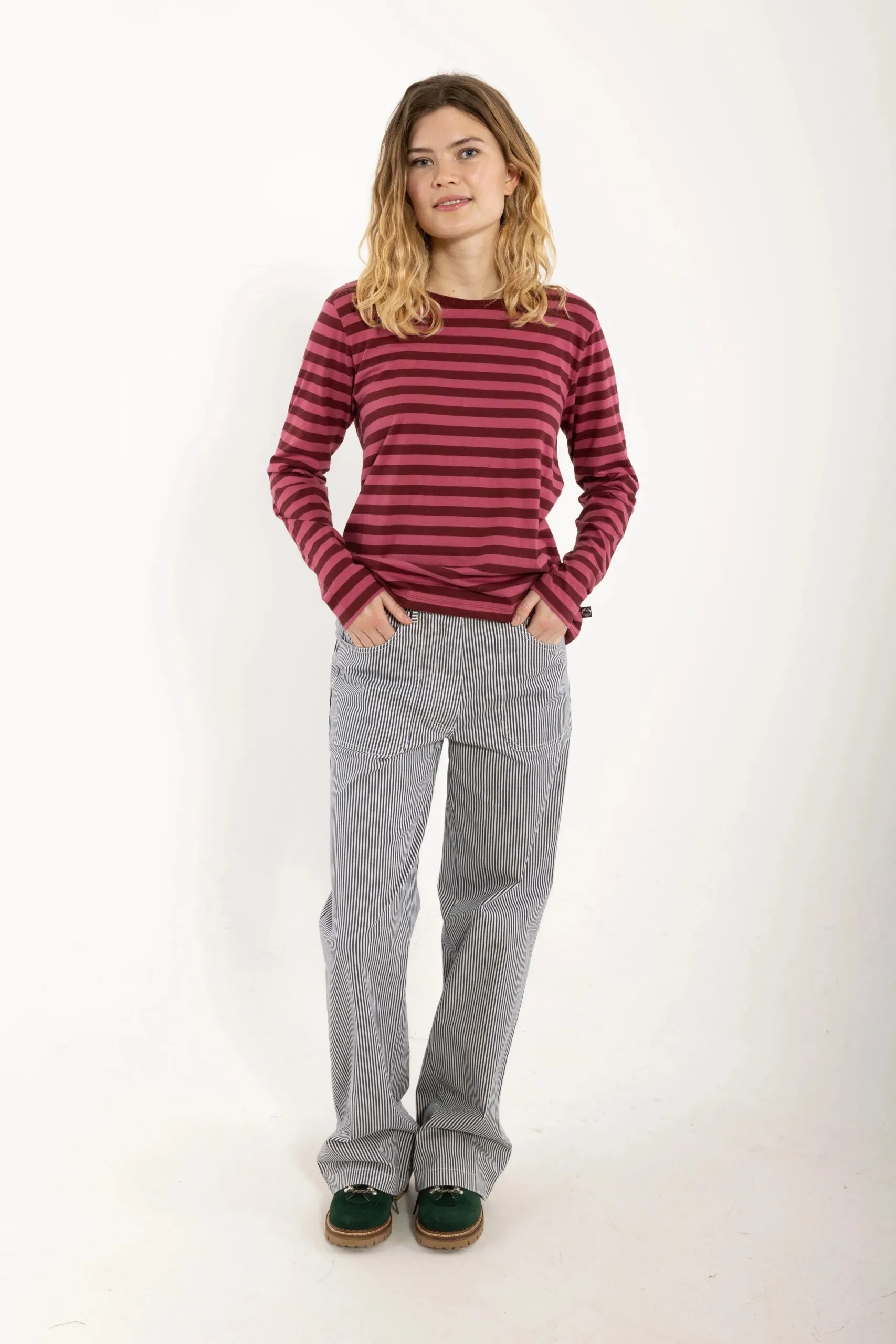 Danebasic Merry LS Tee - Dark Cherry/Berry Compote - Afbeelding 2