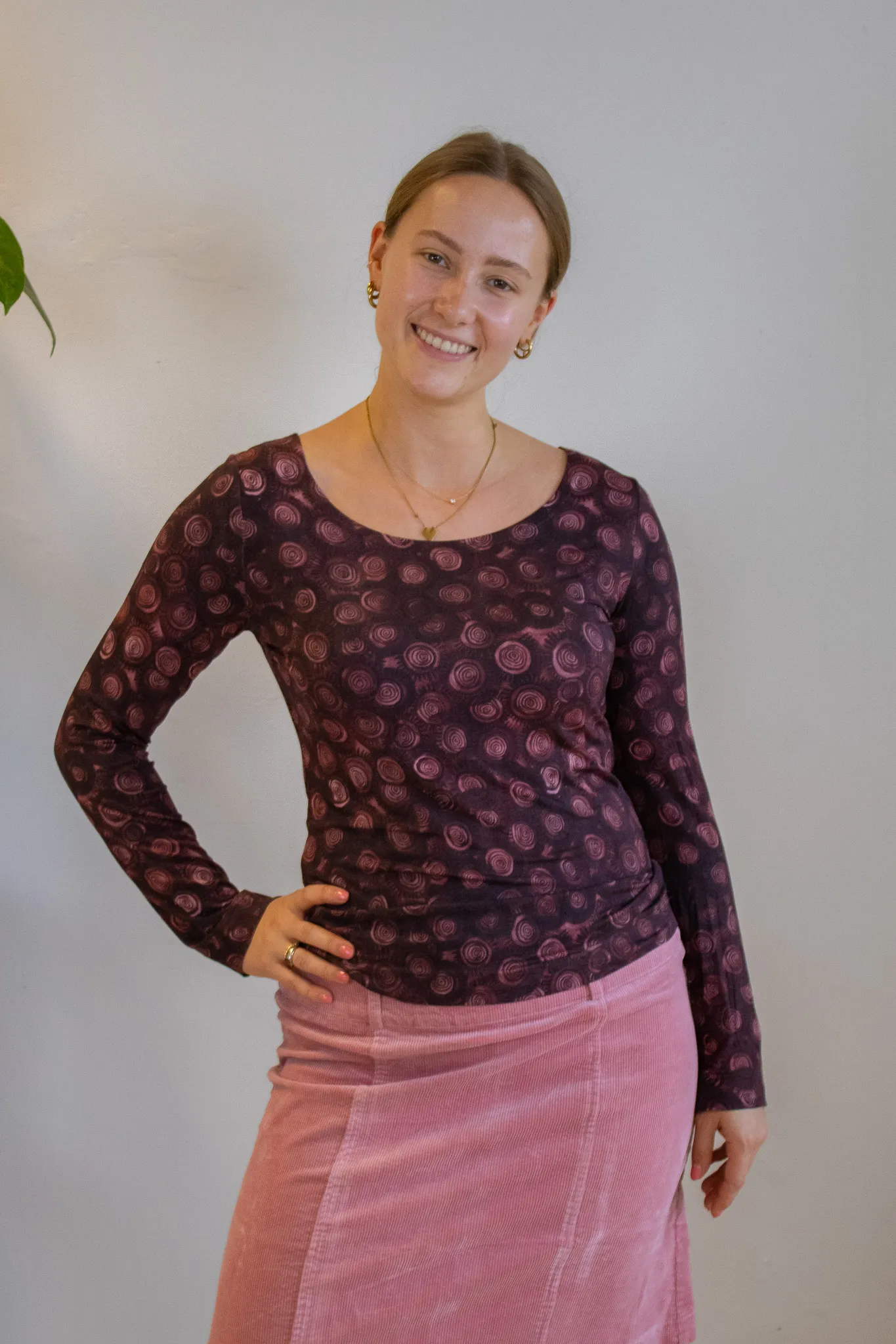 Basic Shirt Long Sleeve - Maroon - Afbeelding 2