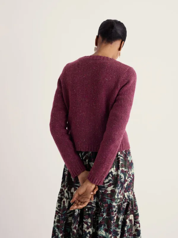 Dawson Pick Cardigan Merino - Dark Hellebore