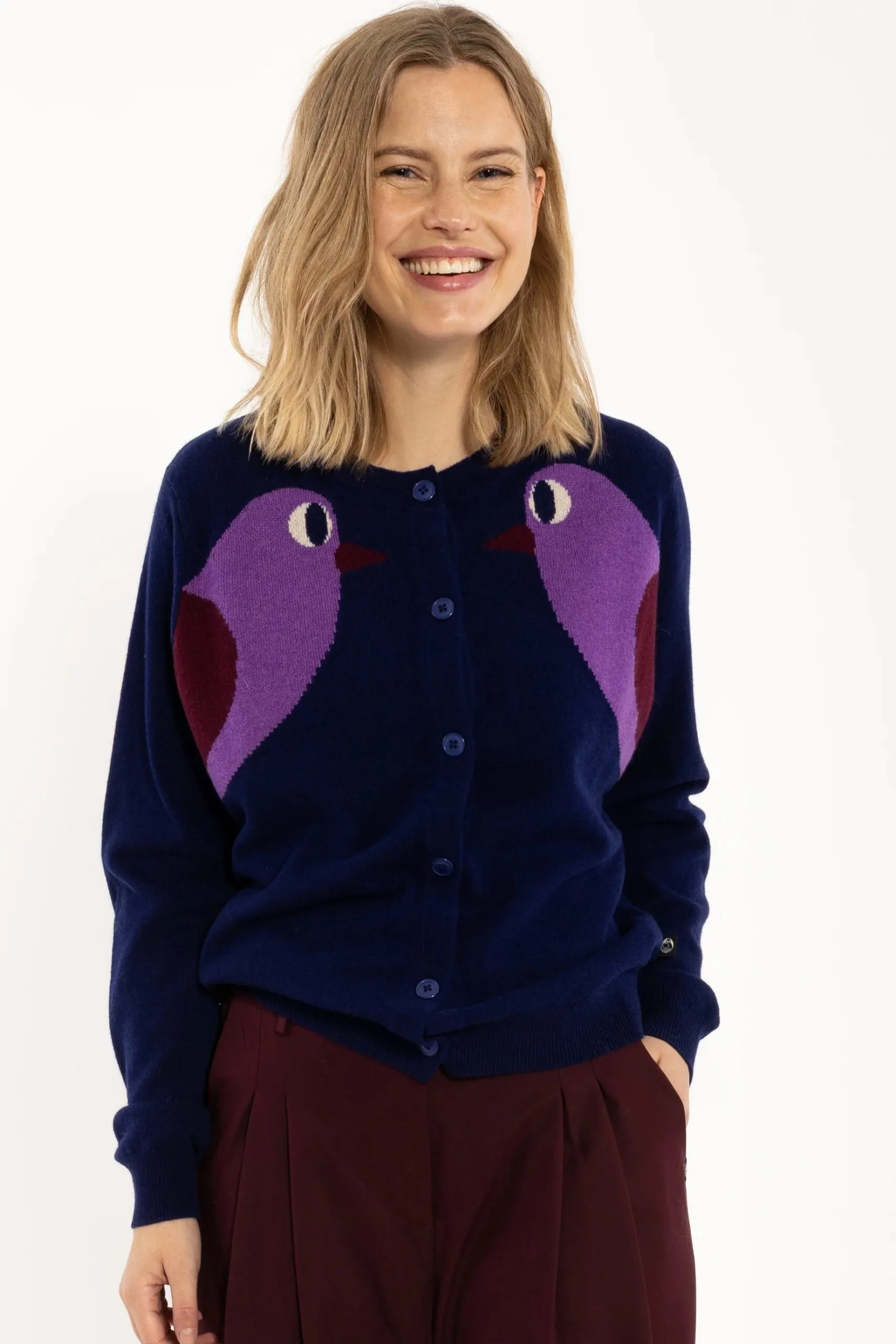 Danelife Merino Wool Cardigan - Deep Blue - Afbeelding 2