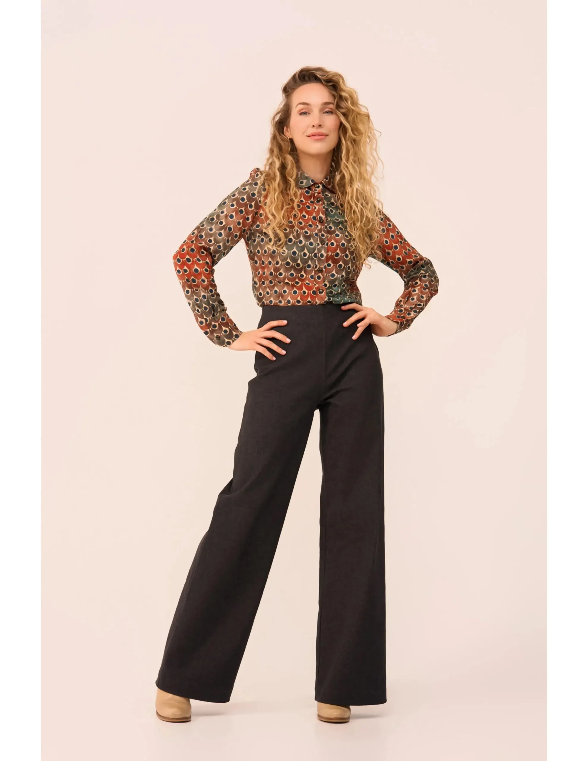 Classic Blouse Peacock Crepe Viscose - Multi color - Afbeelding 2