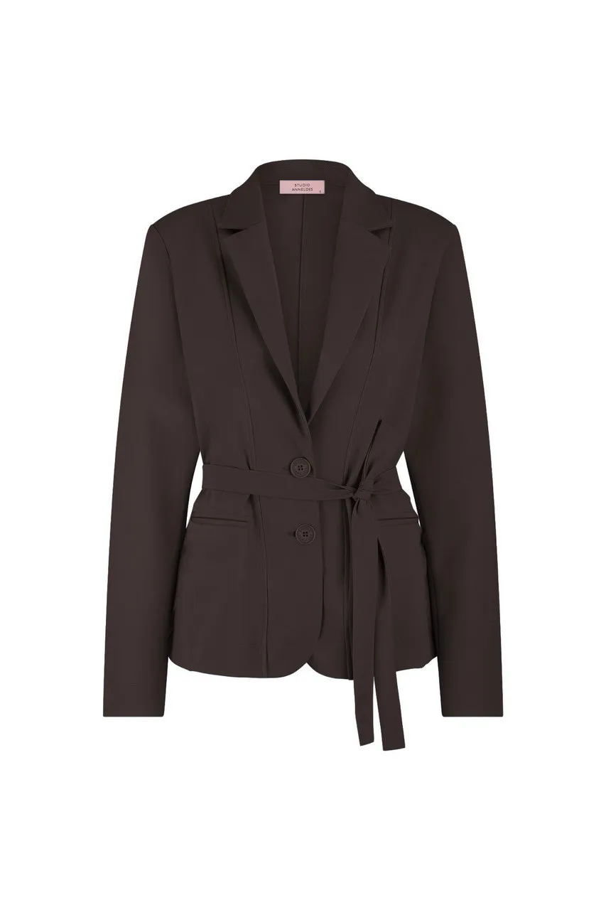 Elin bonded blazer - Espresso - Afbeelding 4