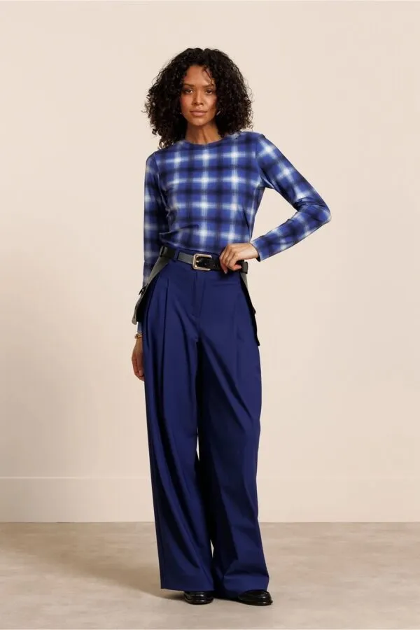 Faith check top - Ink Blue
