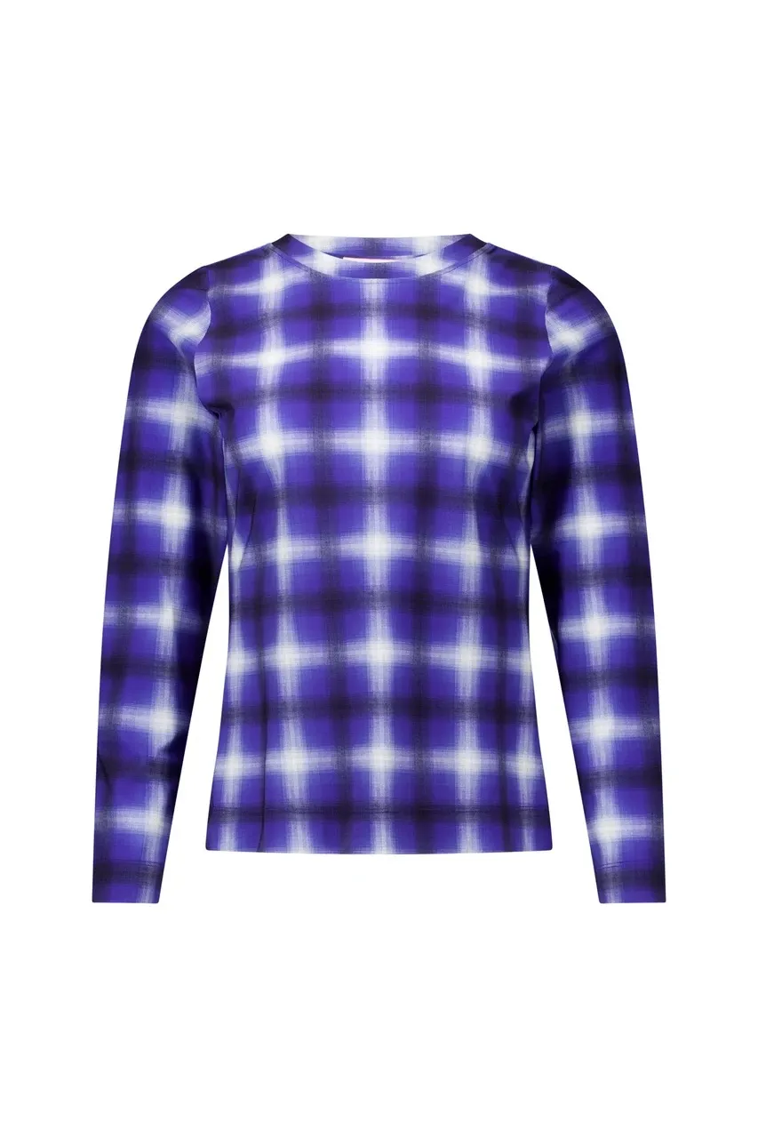 Faith check top - Ink Blue - Afbeelding 5