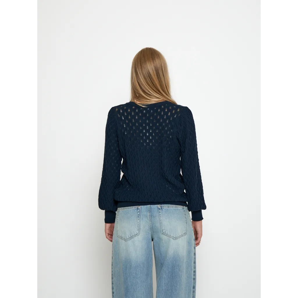 PCRosalia Puff Sleeve Knit Pullover - Blauw - Afbeelding 2