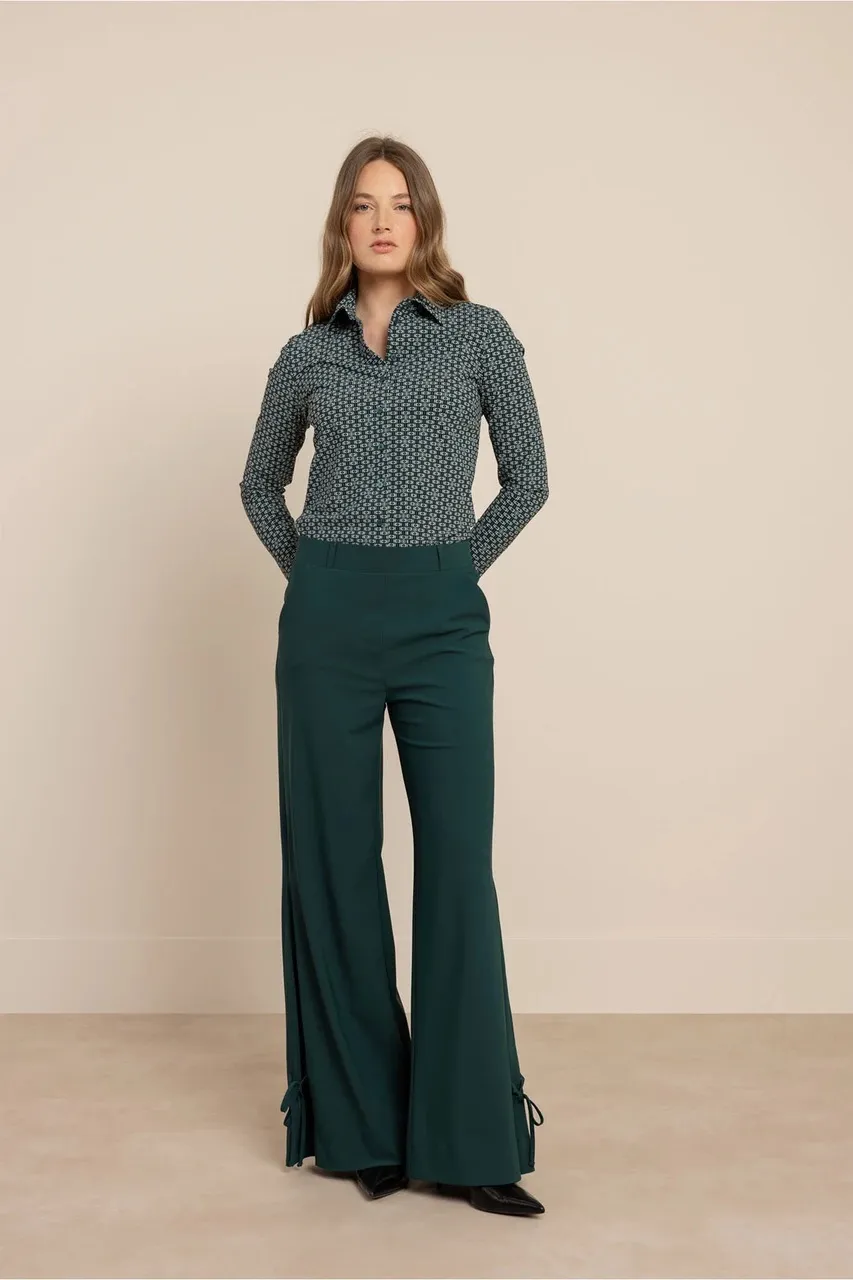 Poppy chain shirt - Dark Teal - Afbeelding 2
