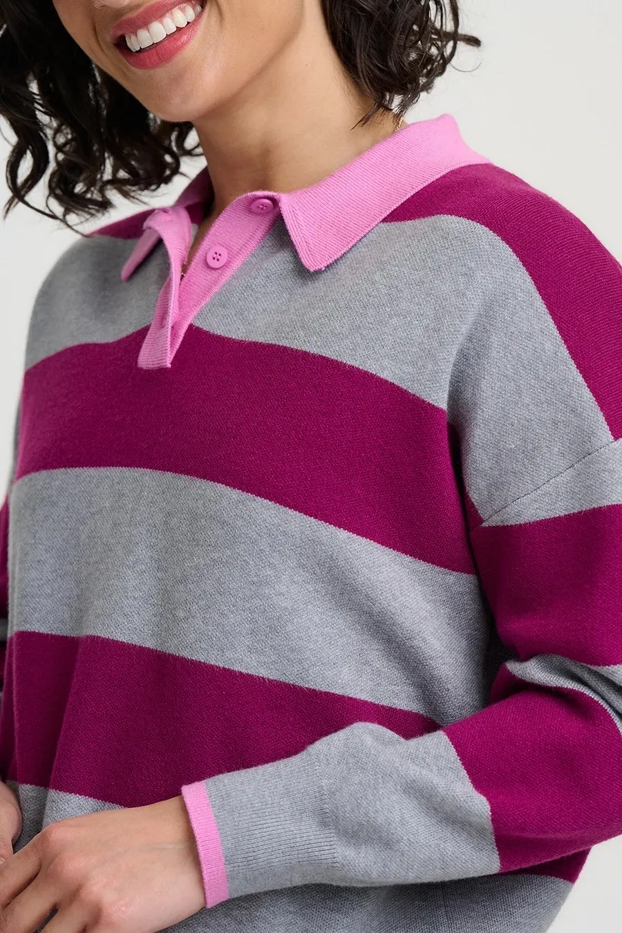 Lana Henley Jumper - Grijs - Afbeelding 2