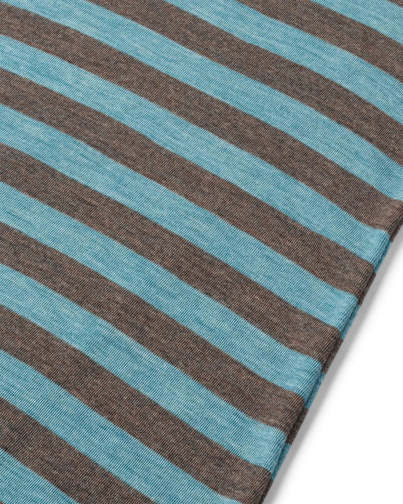 Shirt wool stripes - Wood/Aqua melange - Afbeelding 2