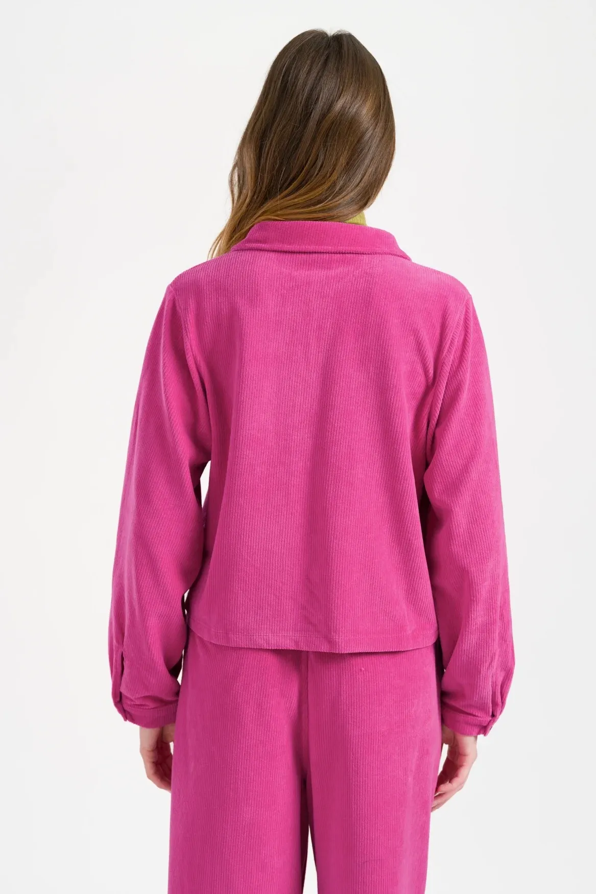 Abby Overshirt Rib Velour - fuchsia - Afbeelding 2