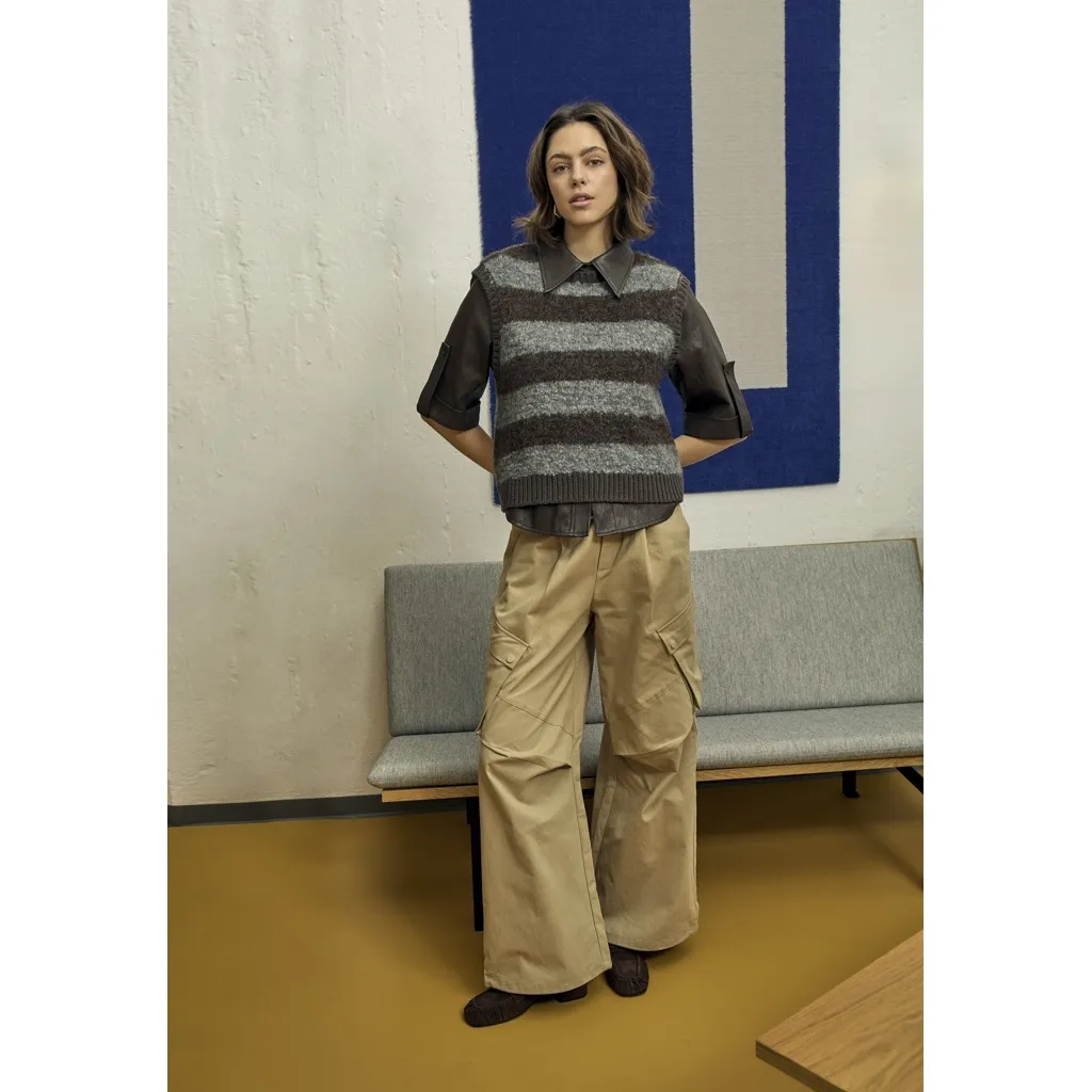 PCSatina Knit Spencer - Bruin - Afbeelding 2