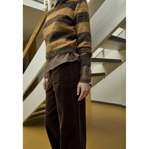PCFione Corderoy Straight Jeans - Bruin