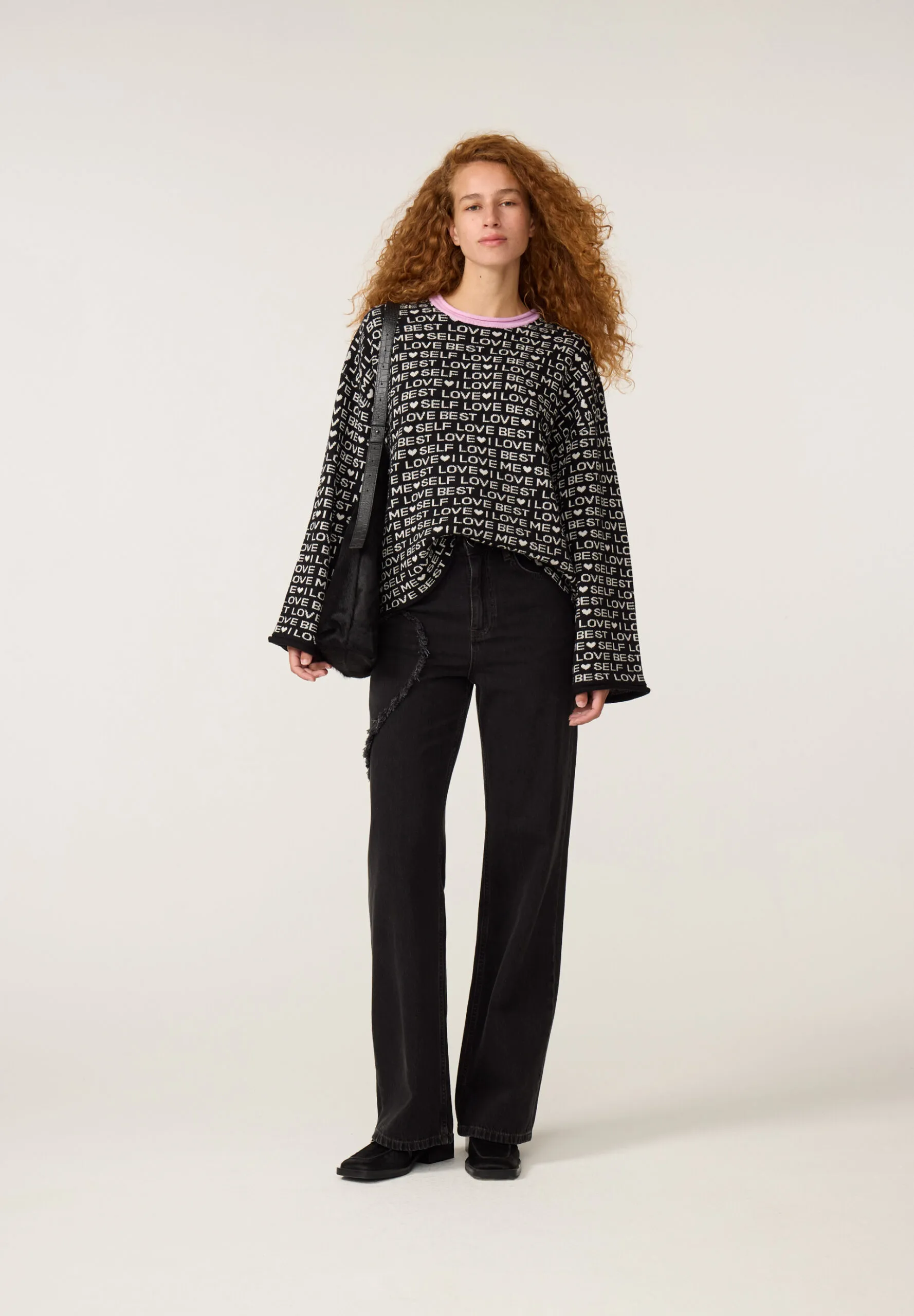 Love Letter Pullover - Zwart - Afbeelding 2