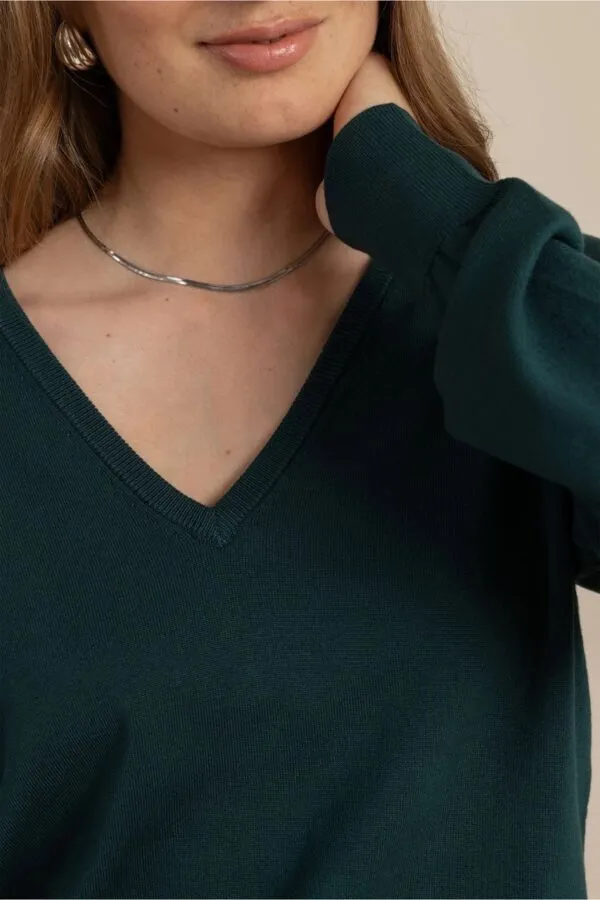 Ruth vneck pullover - Dark Teal