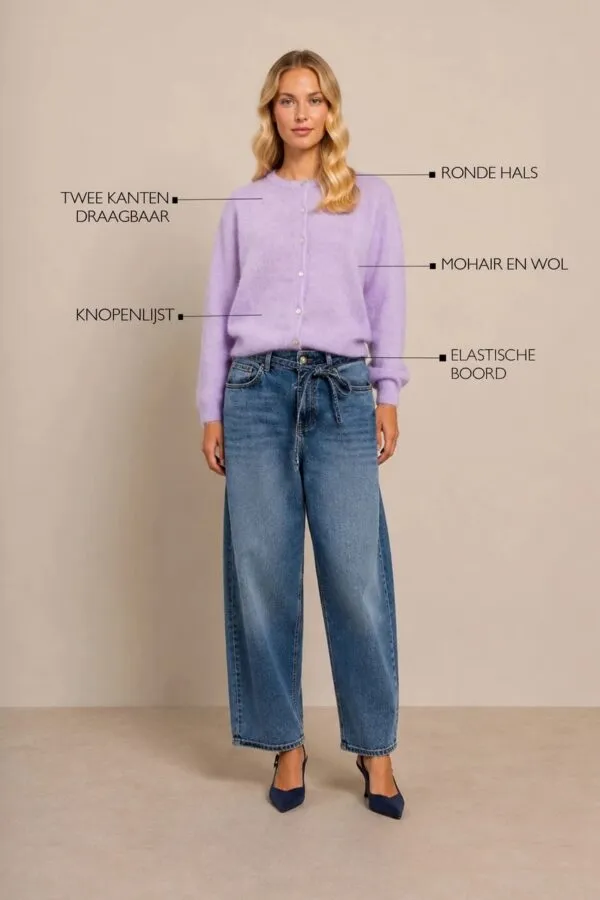 Bibi cardigan - light aubergine