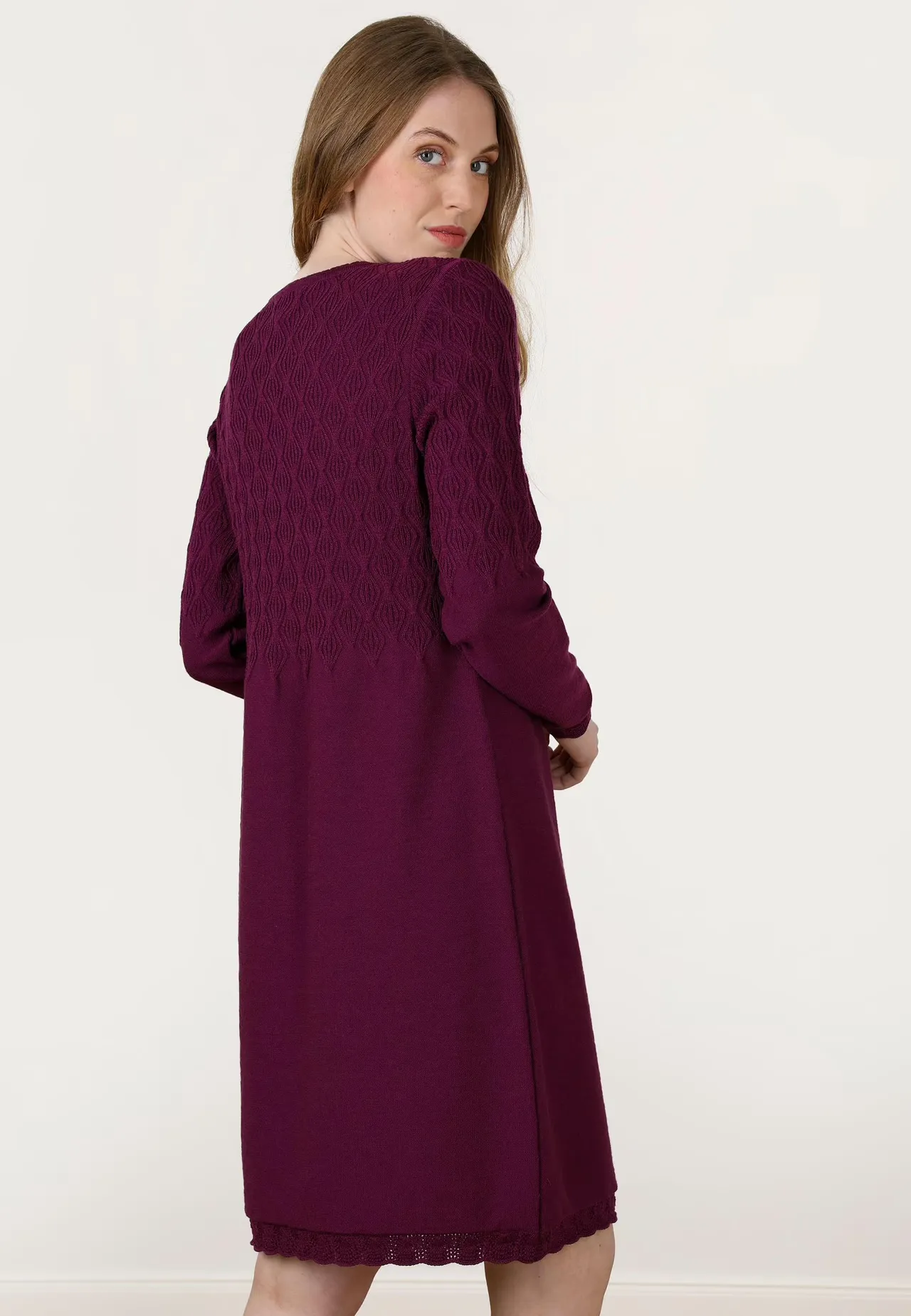 Jurk - plum - Afbeelding 2