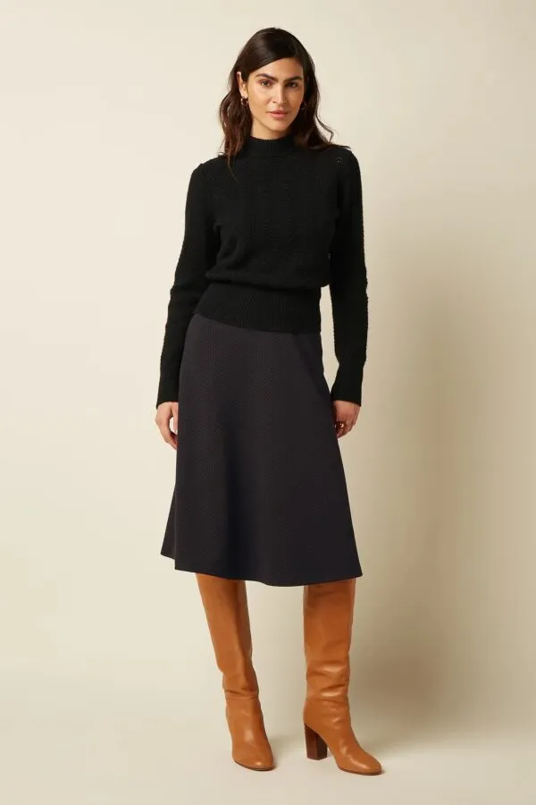 Juno Skirt Mael Jacquard - Zwart
