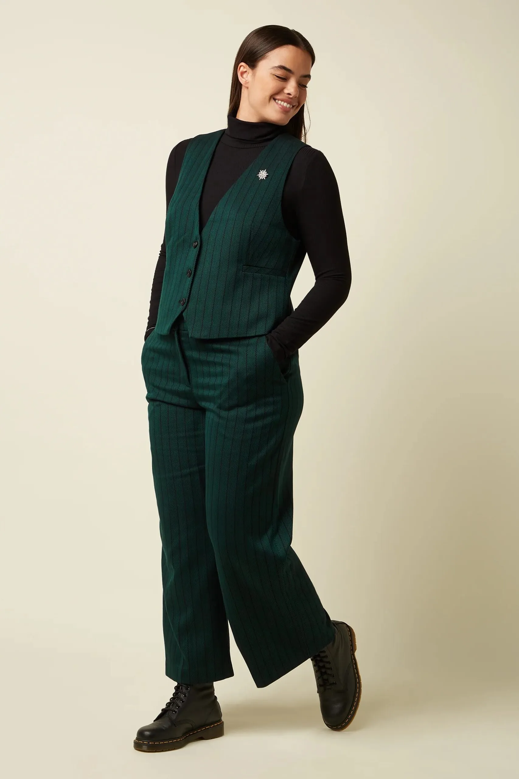 Cissy Gilet Dale Chevron - pine green - Afbeelding 2