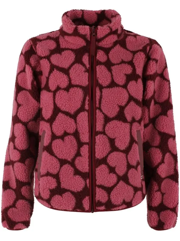 Danelabrador Fleece Zip-Up - Dark Cherry HEARTTHROB
