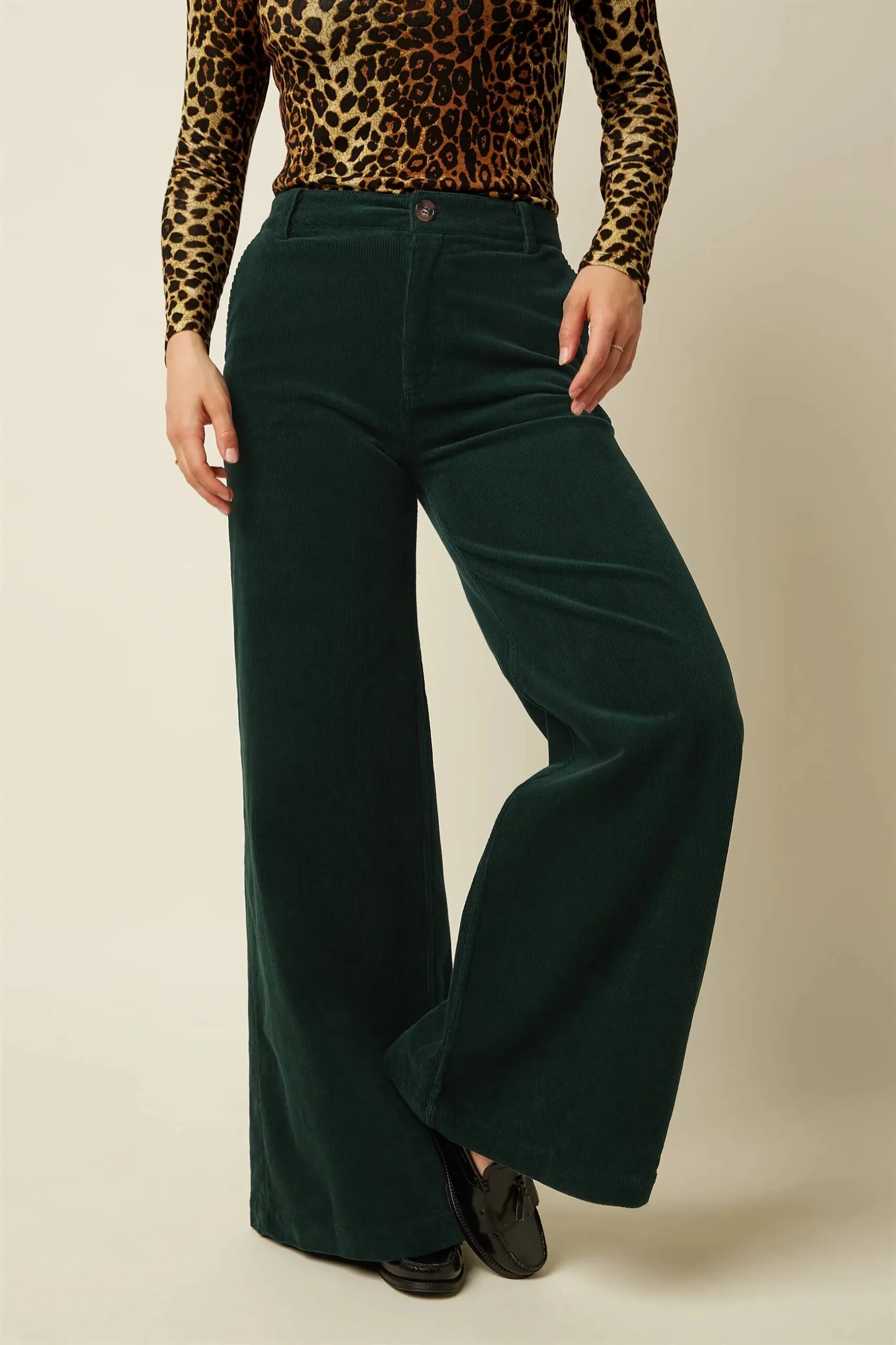 Peppa Pants Petite Corduroy - pine green - Afbeelding 2