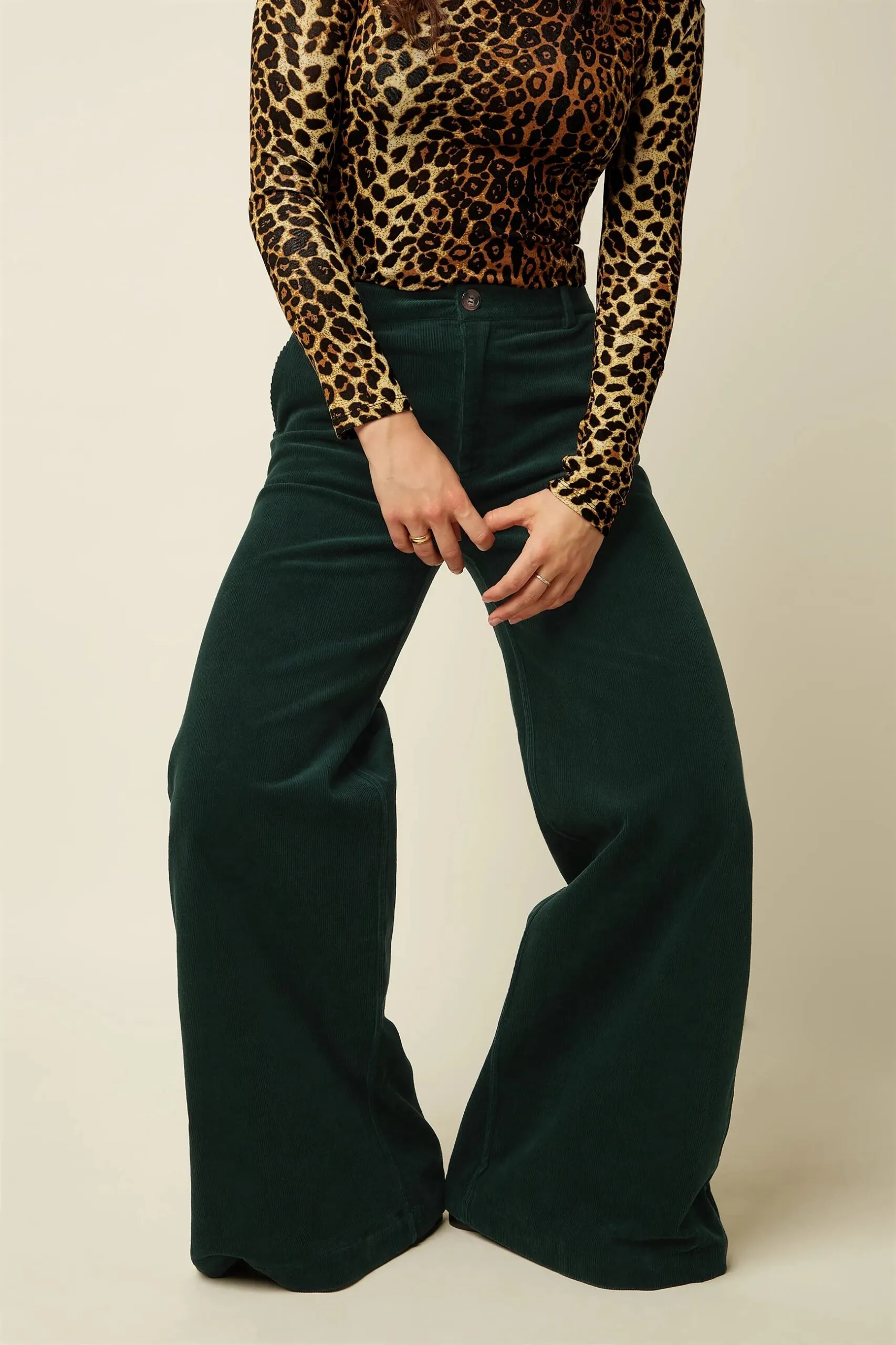 Peppa Pants Petite Corduroy - pine green - Afbeelding 4