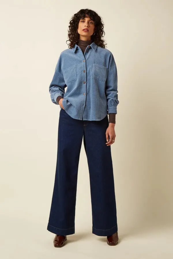 Fee Pocket Blouse Birch Cord - Lavender