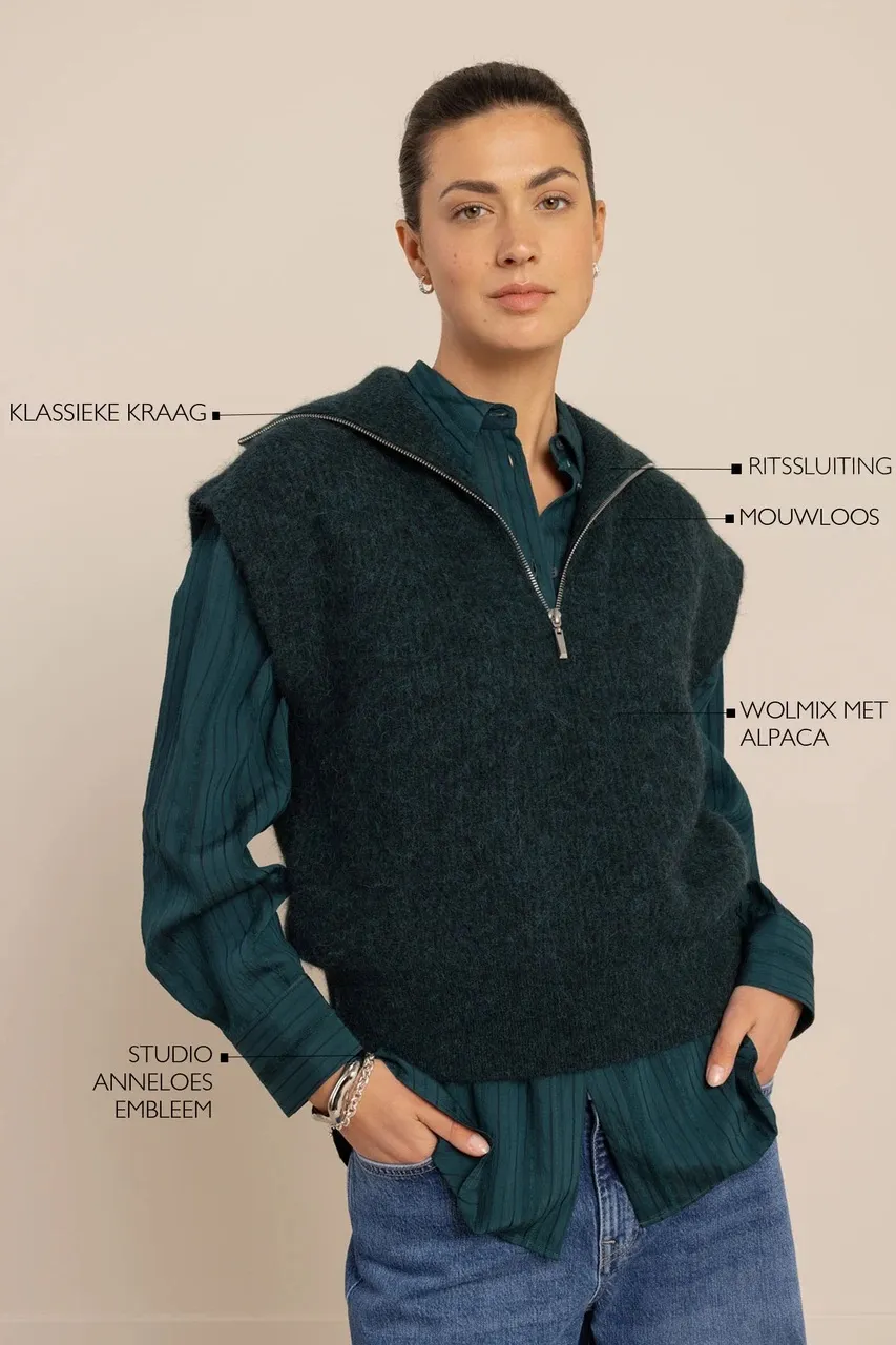 Joesha sleeveless pullover - Dark Teal - Afbeelding 2