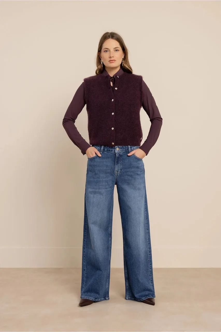 Bibi sls cardigan - Aubergine