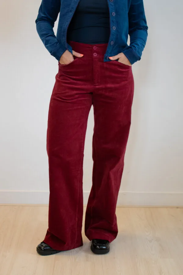 London trousers RBS - Donkerrood