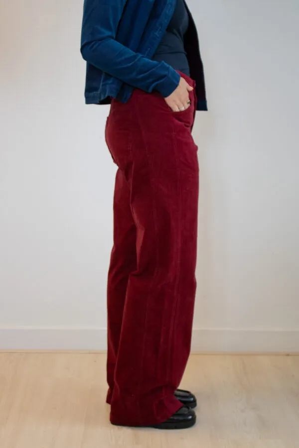London trousers RBS - Donkerrood