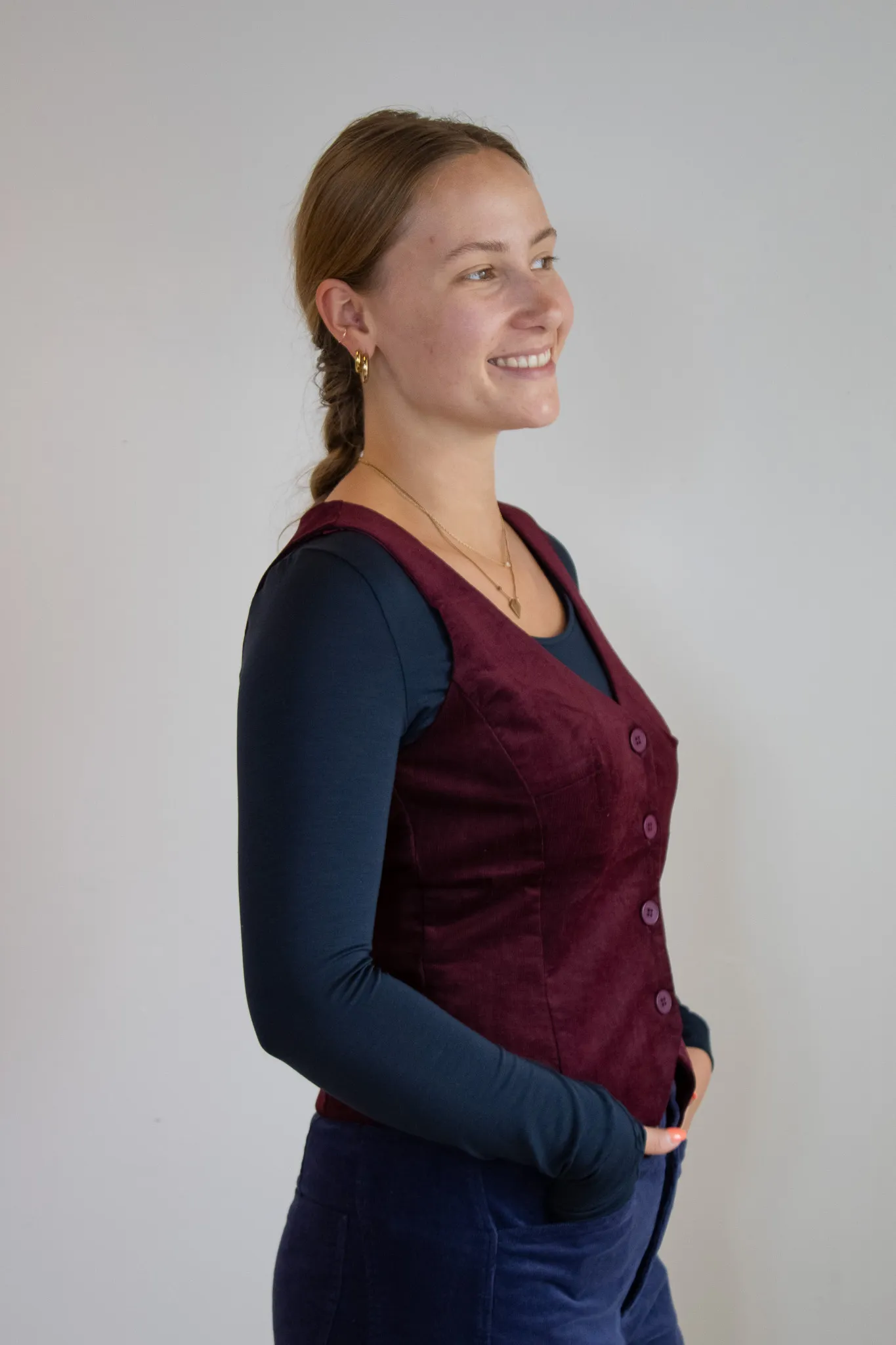 Assisi Gilet - Maroon - Afbeelding 2
