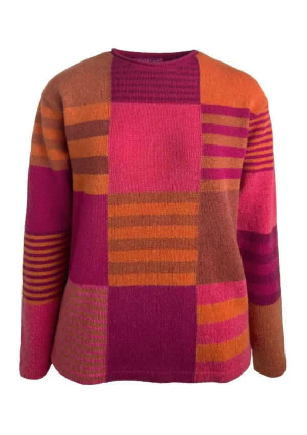 Sweater Quilt - raspberry