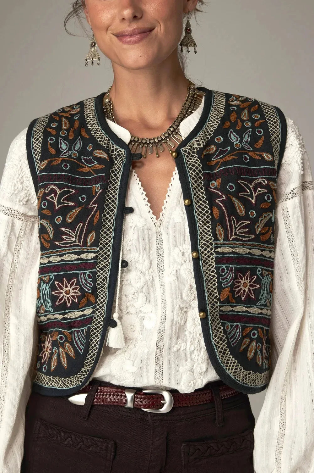 Gilet met borduursels - Print multi - Afbeelding 2